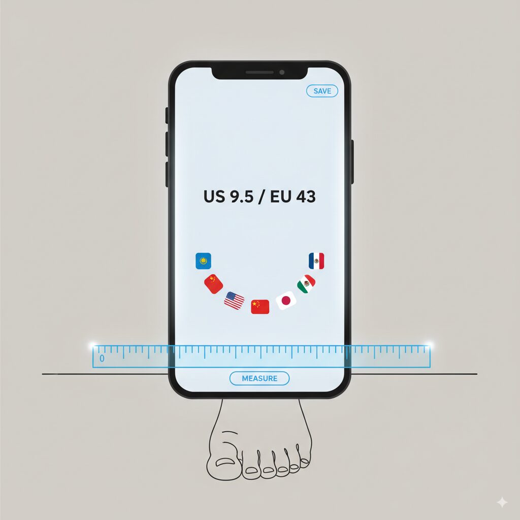 Олон улсын гутлын размер тооцоолуур